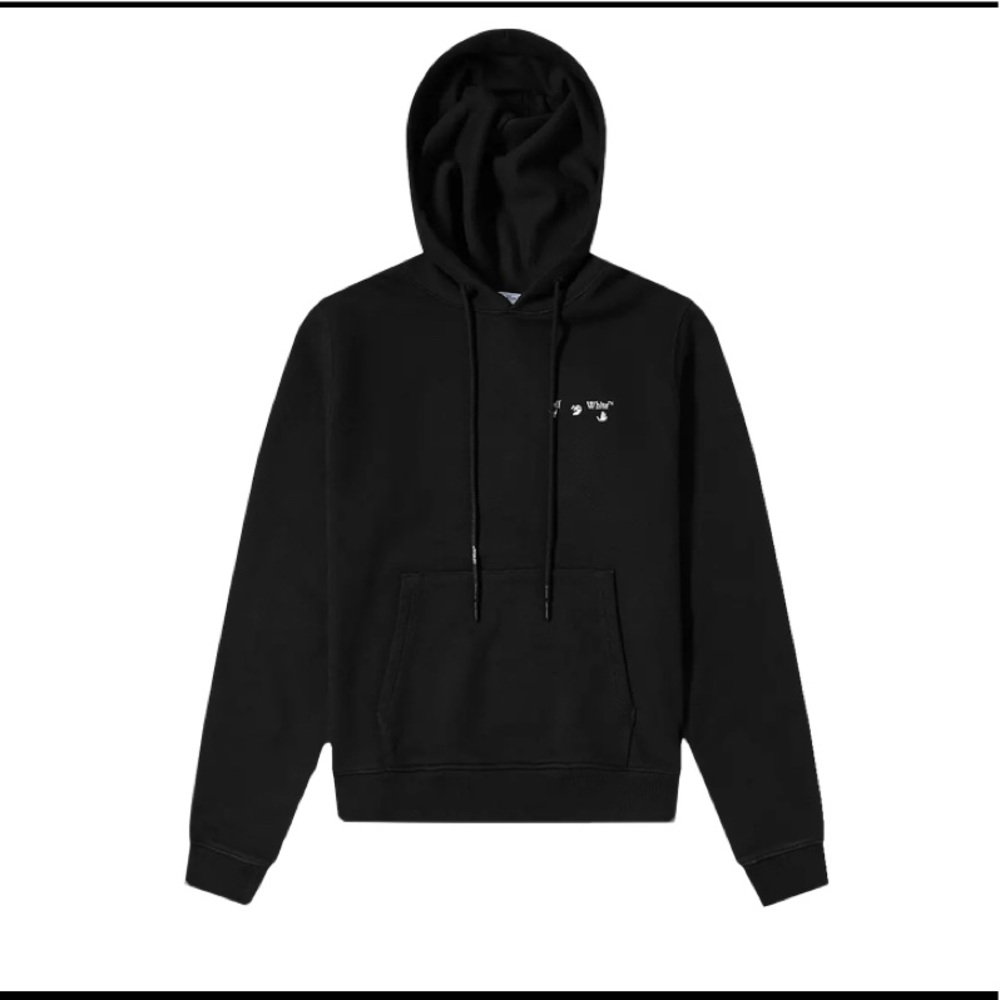 Off-White Black Hoodie with Logo